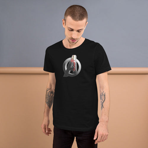 avengers logo t shirt in black and white color best design buy online half sleeve pure cotton