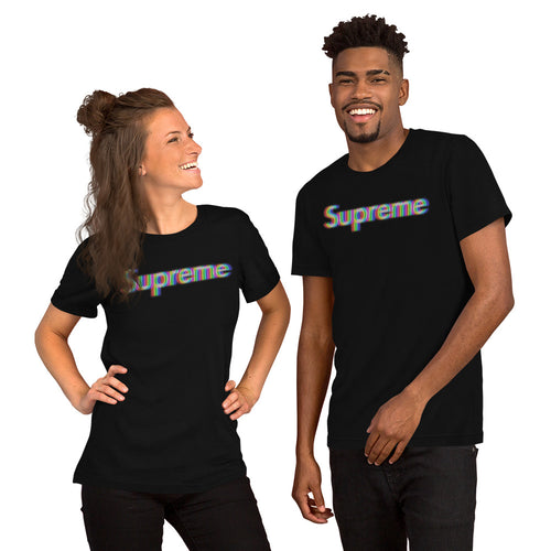 Supreme unisex t shirt buy online half sleeve black and white