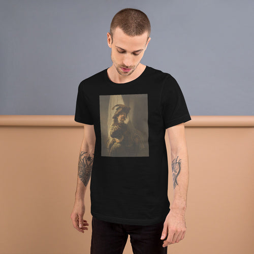 The Standard Bearer painting Rembrandt classical art work printed shirt for art lovers