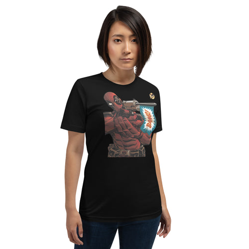 Deadpool t shirt for women in black and white color