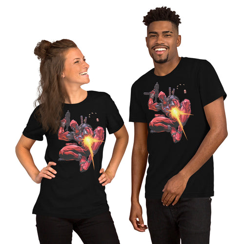 Deadpool t shirt for man and women in black and white color