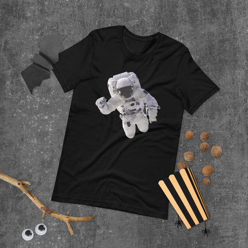 Astronaut picture printed t shirt pure cotton in black and white color