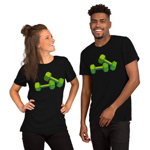 Gym Dumbbells printed t shirt for men and women