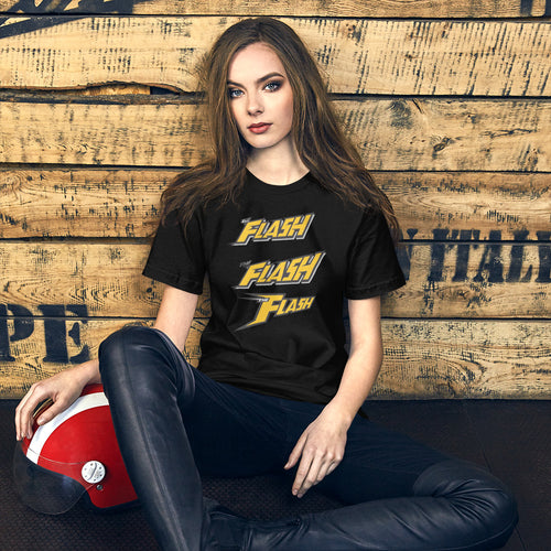 women best design The Flash movie text t shirt