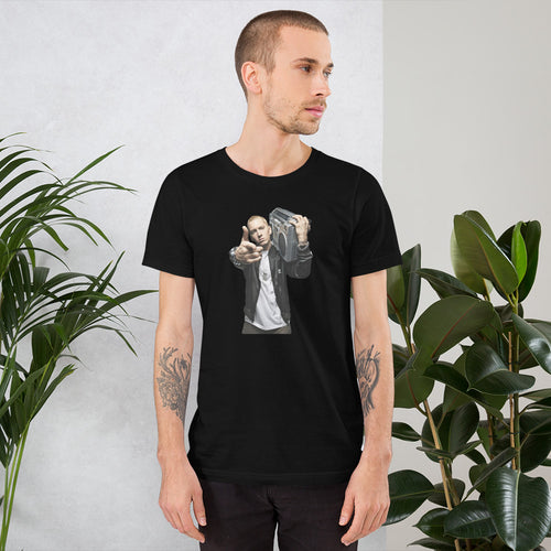 Rapper Eminem vintage cotton black and white t shirt for men