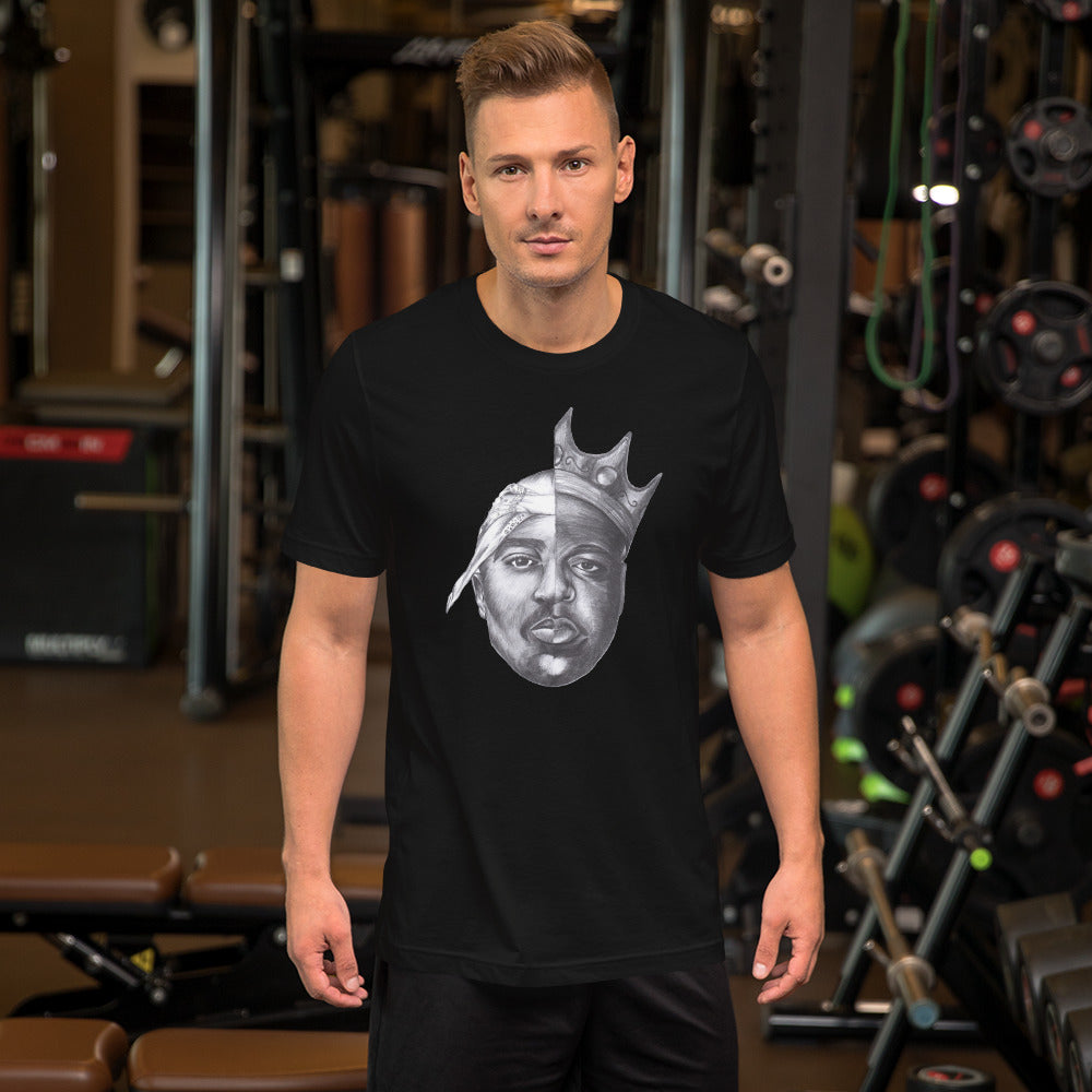Notorious BIG and tupac king of rapper t shirt for men –