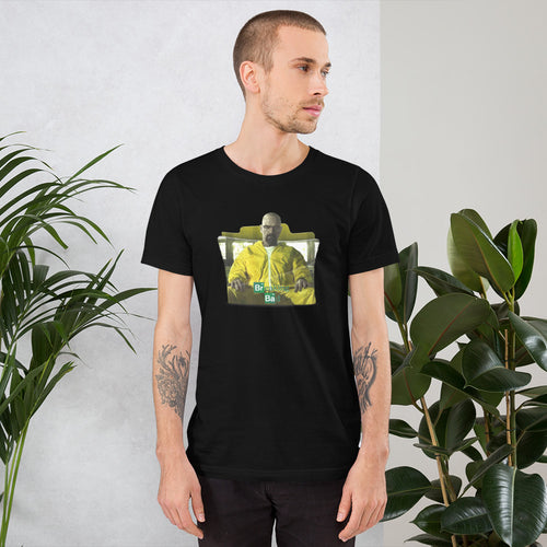 Walter White in Yellow suite breaking bad t shirt for men