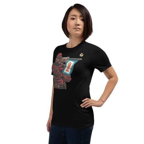Deadpool t shirt for women in black and white color