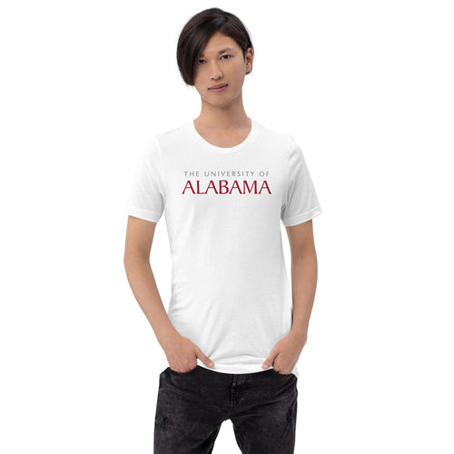 university of alabama t shirts unisex black and white pure cotton half sleeve