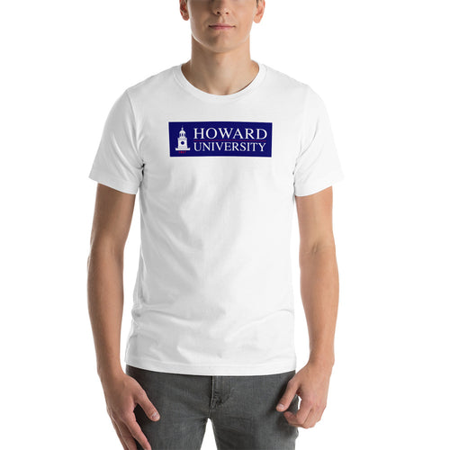 Howard university logo t shirt in black and blue