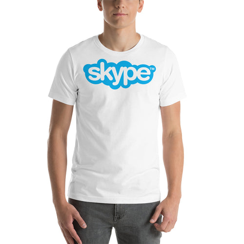 skype t shirt best quality cotton in black and white color in all sizes
