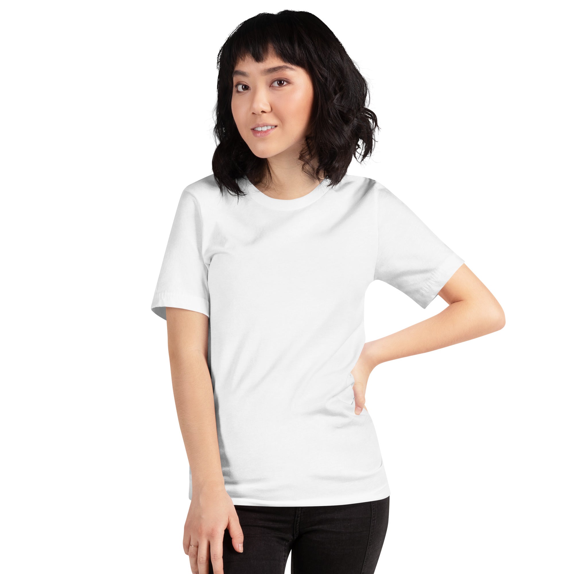 white pure cotton t shirt for women