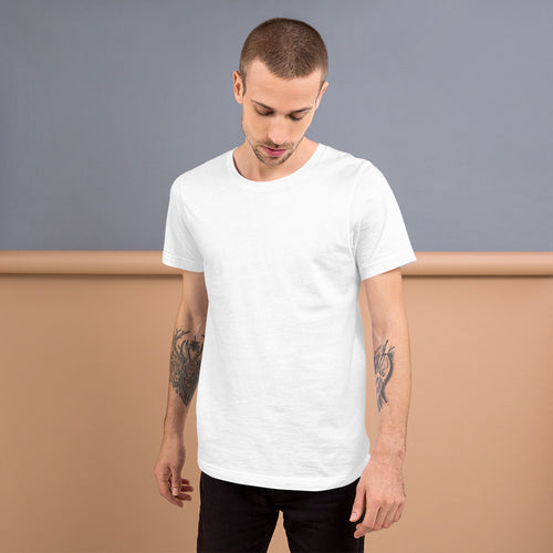 white cotton t shirt for men