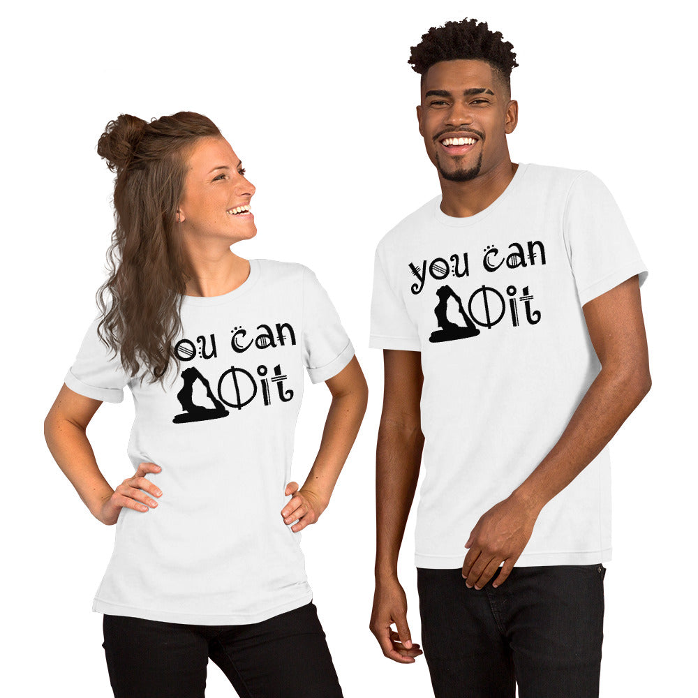 Motivational Gym t shirt you can do that pure cotton half sleeve unisex