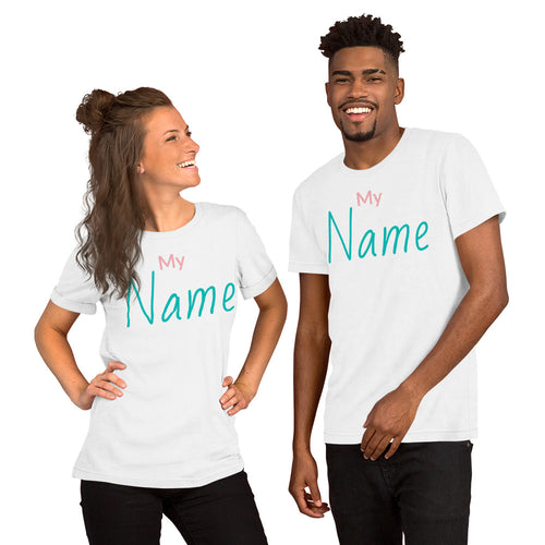 Print your name on t-shirt online on unisex t shirt