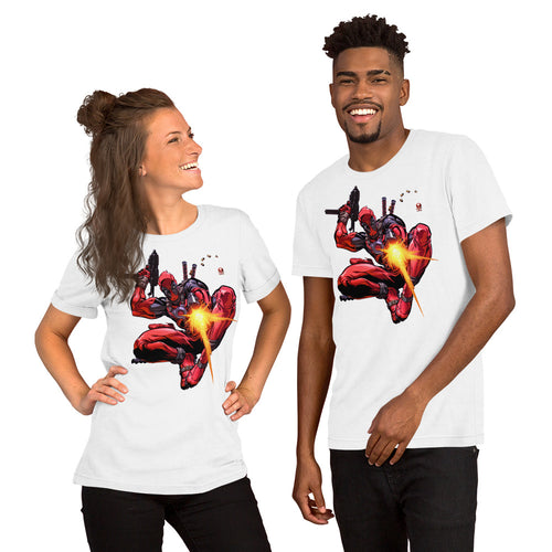 Deadpool t shirt for man and women in black and white color