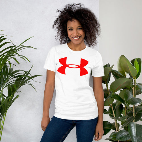 Under Armor red logo t shirt pure cotton for women