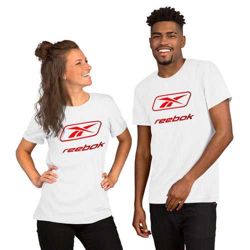 Red Reebok logo printed t shirt