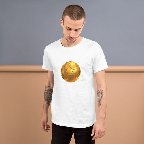 Golden Football printed football t shirt for men