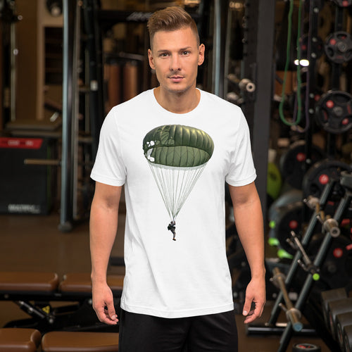 soldier parachute jump ARMY t shirt for men