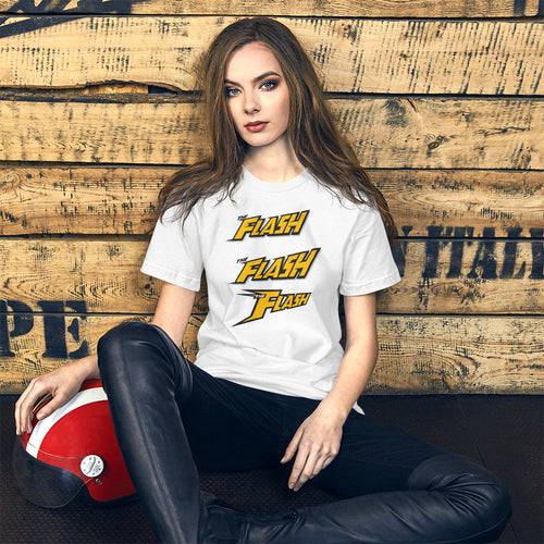 women best design The Flash movie text t shirt