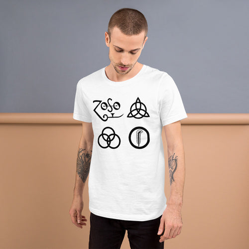 Rock Band Led Zeppelin logo t shirt for men
