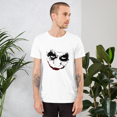 The Joker in dark knight movie face printed t shirt for men