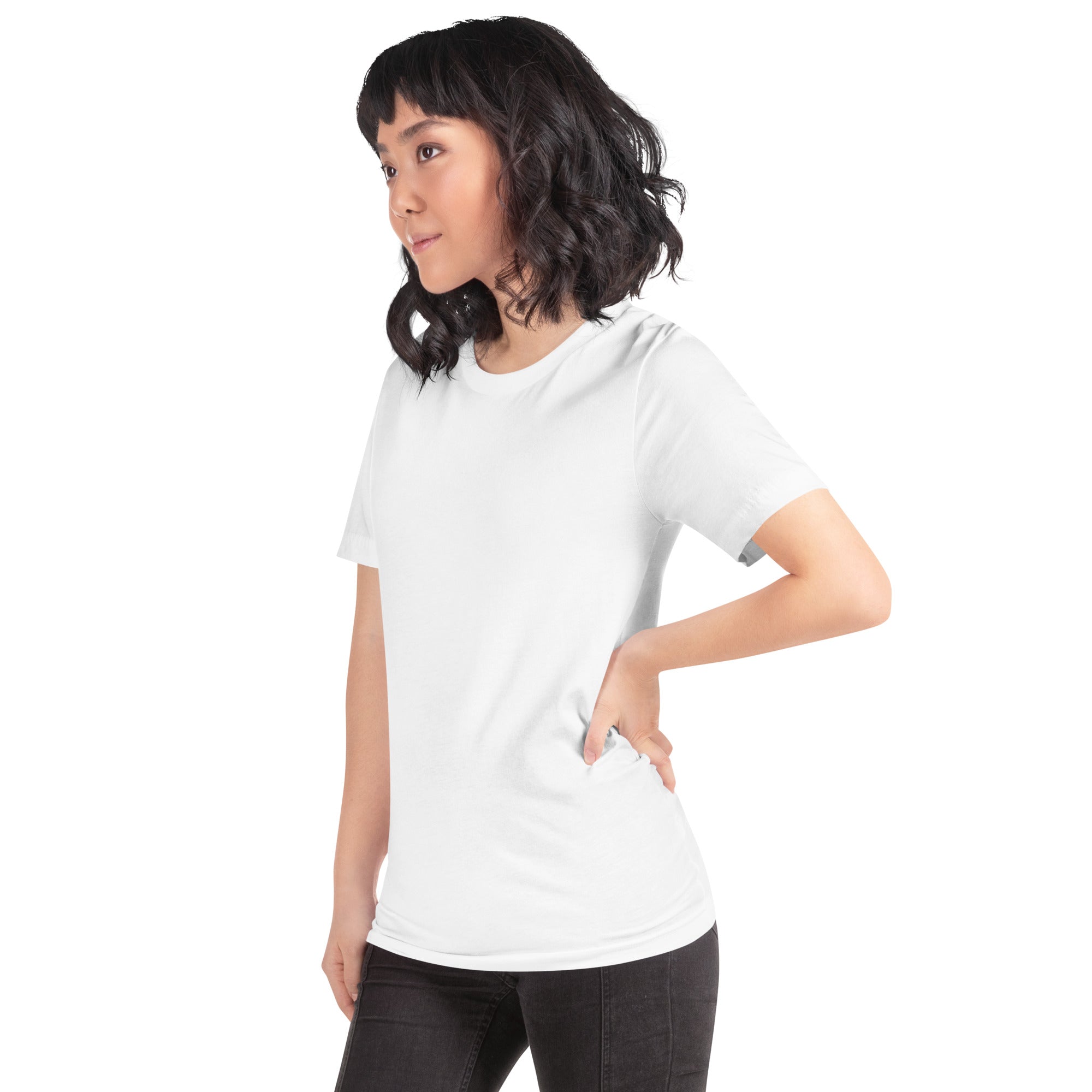white pure cotton t shirt for women