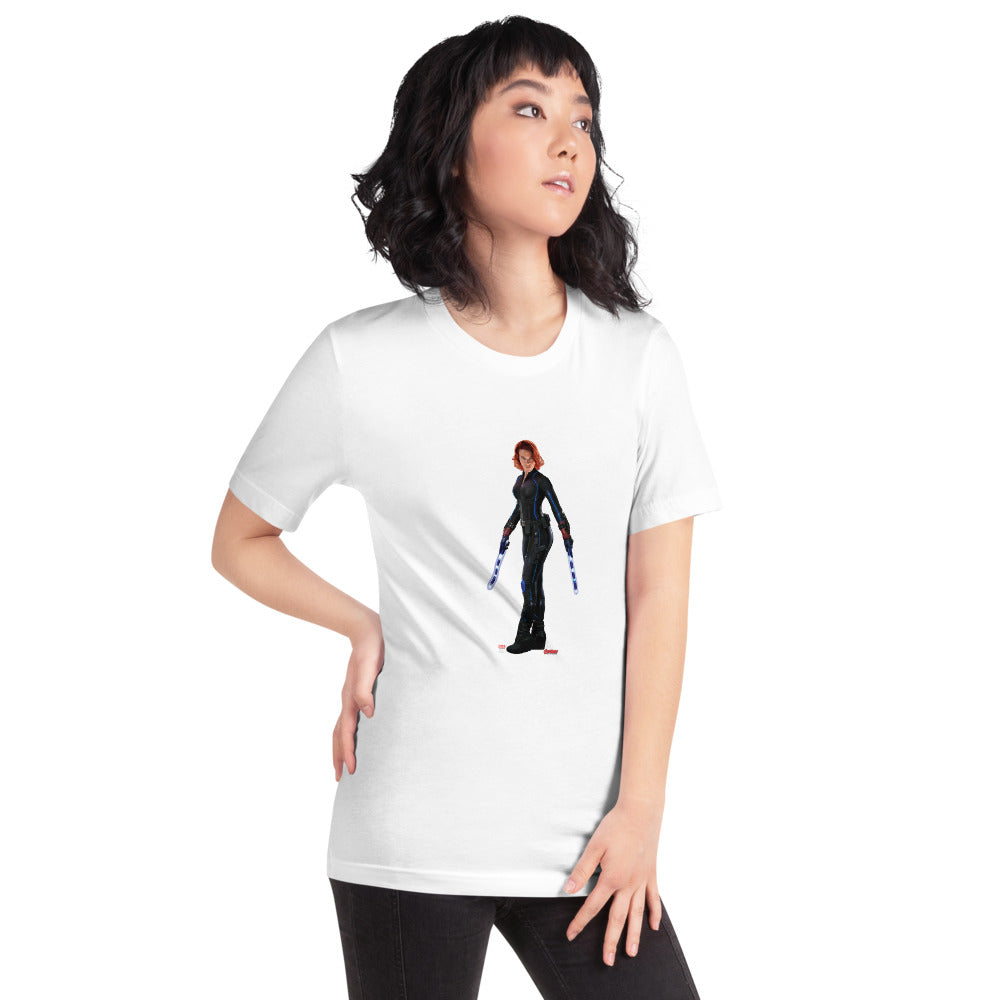 black widow t shirt black and white pure cotton marvel t shirt for women
