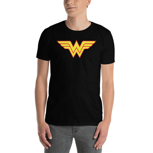 Wonder women T shirt SuperHero T shirt Black short-sleeve Cotton T shirt for men