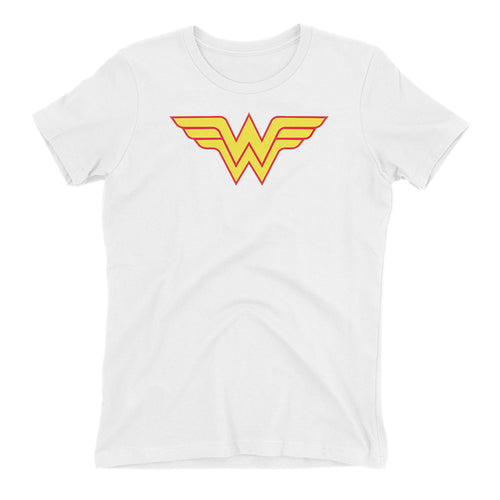 Wonder women T shirt DC T shirt White short-sleeve Cotton T shirt for women
